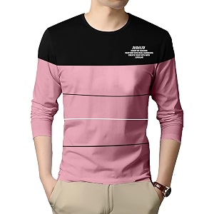 JUGULAR Men Striped Round Neck Pure Cotton