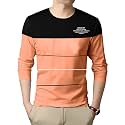 JUGULAR Men Striped Round Neck Pure Cotton