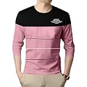JUGULAR Men Striped Round Neck Pure Cotton