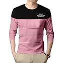 JUGULAR Men Striped Round Neck Pure Cotton
