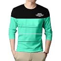 JUGULAR Men Striped Round Neck Pure Cotton