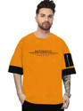 JUGULAR Printed Men Round Neck Yellow T-Shirt