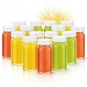 Juice Shot Bottles with Caps, 2 oz, Clear, Wide Mouth, 16 pack