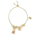 Juicy Couture Adjustable Tennis Bracelets for Women 7 Charms, Gold-Tone