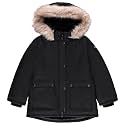 Juicy Couture Girls Heavyweight Winter Jacket with Faux Fur Hood and Cargo Pockets