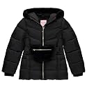 Juicy Couture Girls Heavyweight Winter Jacket with Faux Fur Hood and Cargo Pockets