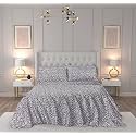 Juicy Couture Queen Size Satin Bed Sheet Set, Deep Pocket Queen Sheet Set with 1 Fitted Sheet, 1 Flat Sheet,2 Pillow Case, Wrinkle Resistant and Anti Pilling Bed Sheets - Hyper Leopard