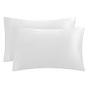 Juicy Couture Satin Pillowcase for Hair and Skin, Pure White King Size Pillowcase Set of 2 - Silky Cooling Pillow Covers with Envelope Closure