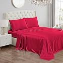 Juicy Couture Twin Size Satin Bed Sheet Set, Deep Pocket Silky Twin Sheet Set with 1 Fitted Sheet, 1 Flat Sheet, 1 Pillow Case, Wrinkle Resistant and Anti Pilling Bed Sheets - Hot Pink