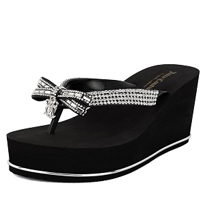 Juicy Couture Womens Wedge Platform Flip Flops
