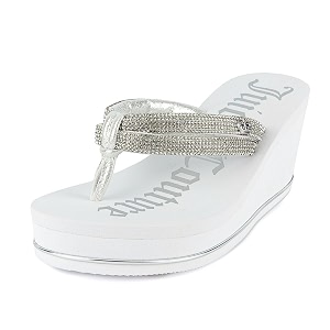 Juicy Couture Womens Wedge Platform Flip Flops