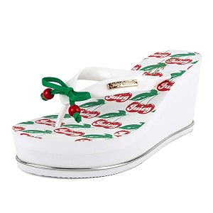 Juicy Couture Womens Wedge Platform Flip Flops