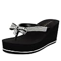 Juicy Couture Womens Wedge Platform Flip Flops