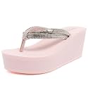 Juicy Couture Womens Wedge Platform Flip Flops