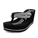 Juicy Couture Womens Wedge Platform Flip Flops