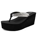 Juicy Couture Womens Wedge Platform Flip Flops
