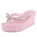 Juicy Couture Womens Wedge Platform Flip Flops