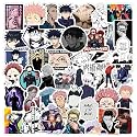 Jujutsu Anime Vinyl Self-Adhesive Sticker for Adults, Multicolor Stickers for Laptop, Journal, Guitar, Mobile - Waterproof Residue Free