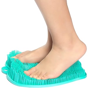 silicone foot brush scrubber massager shower foot brush deep clean exfoliate spa increases circulation acupressure mat with non slip suction cups massager pad green