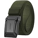 JUKMO Men's Stretch Tactical Belt, 1.5" Elastic Nylon Web with Flip Buckle