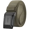 JUKMO Men's Stretch Tactical Belt, 1.5" Elastic Nylon Web with Flip Buckle