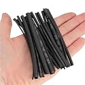 (Black 3 mm - 5 Meters) Heat Shrink Sleeve for Electronics Electrical Wires Cables Students College DIY Projects PCB Wiring Insulation Made for Service Centers Heat Shrinkable Wrap Tube Kit