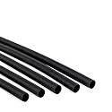 (Black 5 mm - 25 Meters) Heat Shrink Tube Sleeve Electronics Electrical Wires Cables Students DIY Projects Home Wiring Insulation Made For Service Centers 2:1 Ratio Heat Shrinkable Wrap Tubes Kit