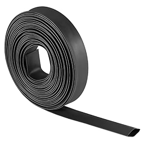 black 7 mm - 10 meters heat shrink tube sleeve electrical wires phone charger cables students home wiring insulation made for electronics service center 21 ratio heat shrinkable wrap tubes kit