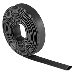 black 7 mm - 25 meters heat shrink tube sleeve electrical wires phone charger cables students home wiring insulation made for electronics service centers 21 ratio heat shrinkable wrap tubes