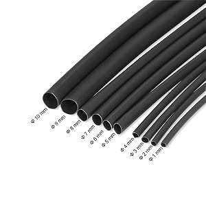 polyolefin heat shrink sleeve wrapping tube 1 mm 2 mm 3 mm 4 mm 5 mm 6 mm 7 mm 8 mm 9 mm 10 mm students diy projects repair mobile phone charger cables electrical wires - each 1 meter