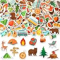 JULBEAR 300Pcs Travel Camping Foam Stickers for Kids Arts Crafts DIY