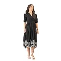 JULEE Women39s Rayon Embroidered Dress Butta Dress-BAC