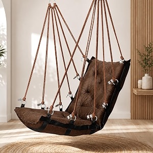 juljulia swing for balcony cotton hanging chair for adults 200 kg coffee