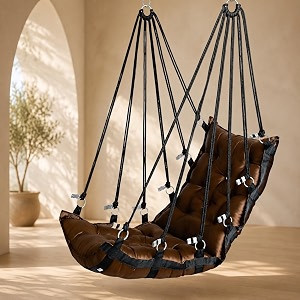 juljulia cotton swing for balcony jhula for adults with 200 kg capacity comfortable hanging swing chair for indoor outdoor home patio garden terrace apartment relaxing hammock seat coffee