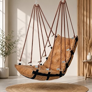 juljulia swing for balcony cotton hanging chair for adults 200 kg golden