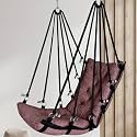 JULJULIA Swing for Balcony, Cotton Hanging Chair for Adults, 200 kg, Pink