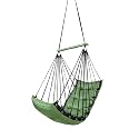 JULJULIA Swing for Balcony Comfortable Cotton Swing Relaxing Jhula for Adults for Home Indoor Outdoor Hanging Seat for Apartment Patio Terrace Garden- 200 kg Weight Capacity - JJ Low Green