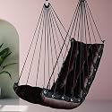 JULJULIA Swing for Balcony Comfortable Cotton Swing Relaxing Jhula for Adults for Home Indoor Outdoor Hanging Seat for Apartment Patio Terrace Garden- 200 kg Weight Capacity - JJ Low Coffee