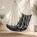JULJULIA Swing for Balcony, Cotton Hanging Chair for Adults, 200 kg, Dark Grey