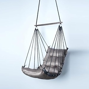 juljulia cotton swing for adults balcony jhula for home indoor outdoor hanging swing chair heavy duty 120 kg capacity comfortable hanging seat for patio terrace garden light coffee