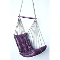 JULJULIA Swing for Balcony Comfortable Cotton Swing Relaxing Jhula for Adults for Home Indoor Outdoor Hanging Seat for Apartment Patio Terrace Garden- 200 kg Weight Capacity - JJ Low Purple