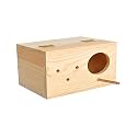 Jumbo 12 Inches Natural Wood Mountable Bird Nest Cum Breeding Box with Perch for Cockatiel, Parrot, Conure, Cockatoo, Amazon, Macaw, African Grey Bird