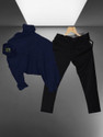 Jumii Enterprise Men Solid Casual Dark Blue, Black Shirt
