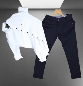 jumii enterprise men solid casual white black shirt