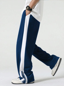 Jump Cuts Men Colorblock Dark Blue Track
