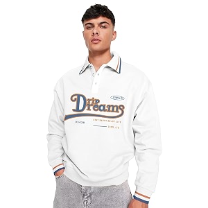Jump Cuts Mens White Cotton Blend Casual