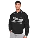 Jump Cuts Mens Printed Polo Neck Full
