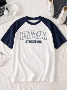 Jump Cuts Printed Men Round Neck White