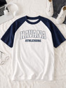 Jump Cuts Printed Men Round Neck White