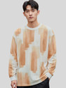 Jump Cuts Printed Men Round Neck White